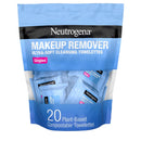 Makeup Remover Wipes, Individually Wrapped Daily Face Wipes for Waterproof Makeup, Travel & On-The-Go Singles, 20 Count