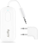 Airfly Pro 2 – Bluetooth Adapter for Airplane, Pair 2 Airpods or Wireless Headphones – 3.5Mm AUX Bluetooth Transmitter and Receiver for Cars, Boats, Treadmills, Tvs & More – Airplane Travel Essentials