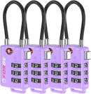 TSA Approved Cable Luggage Locks, Re-Settable Combination with Alloy Body, Black 2 Locks.