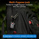 TSA Approved Cable Luggage Locks, Re-Settable Combination with Alloy Body, Black 2 Locks.