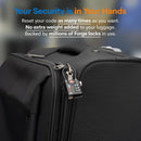 TSA Approved Cable Luggage Locks, Re-Settable Combination with Alloy Body, Black 2 Locks.