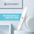 Eyebrow Facial Trimmer: 2 In1 Rechargeable Facial Hair Removal and Eyebrow Shaver - Face Lips Body Painless Facial Razor with Built-In LED Light (White)