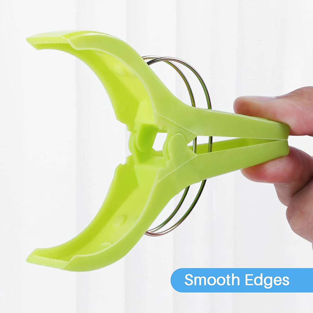 Beach Towel Clips Chair Clips Towel Holder,Plastic Clothes Pegs Hanging Clip Clamps, Yellow,Blue,Green,Red (Pack of 8)