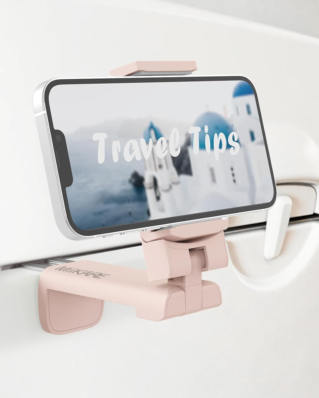 Airplane Travel Essentials Phone Holder, Universal Handsfree Phone Mount for Flying with 360 Degree Rotation, Accessory for Airplane, Travel Must Haves Phone Stand for Desk, Tray Table