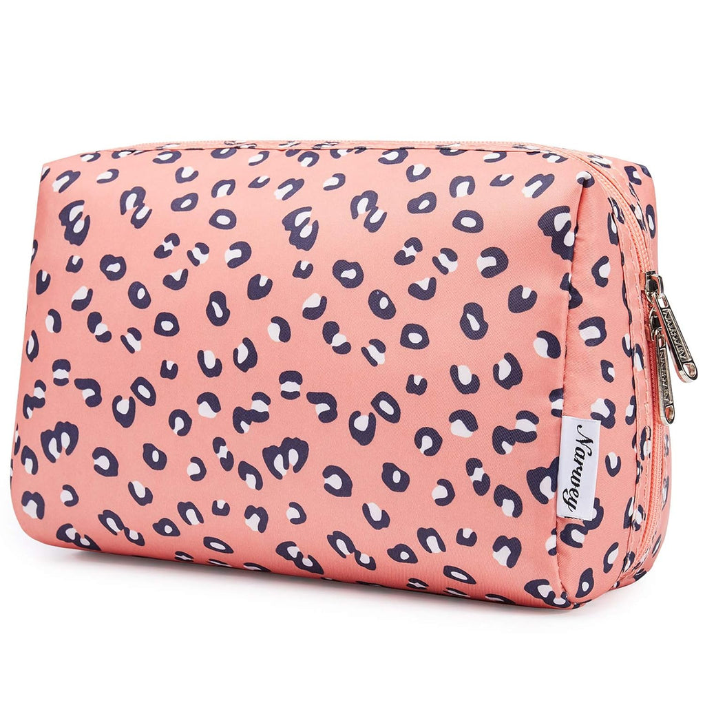 Checkered Makeup Bag Travel Cosmetic Bag Organizer Toiletry Bag Make up Bags with Compartments for Women Girls (Large, Light Checkerboard)