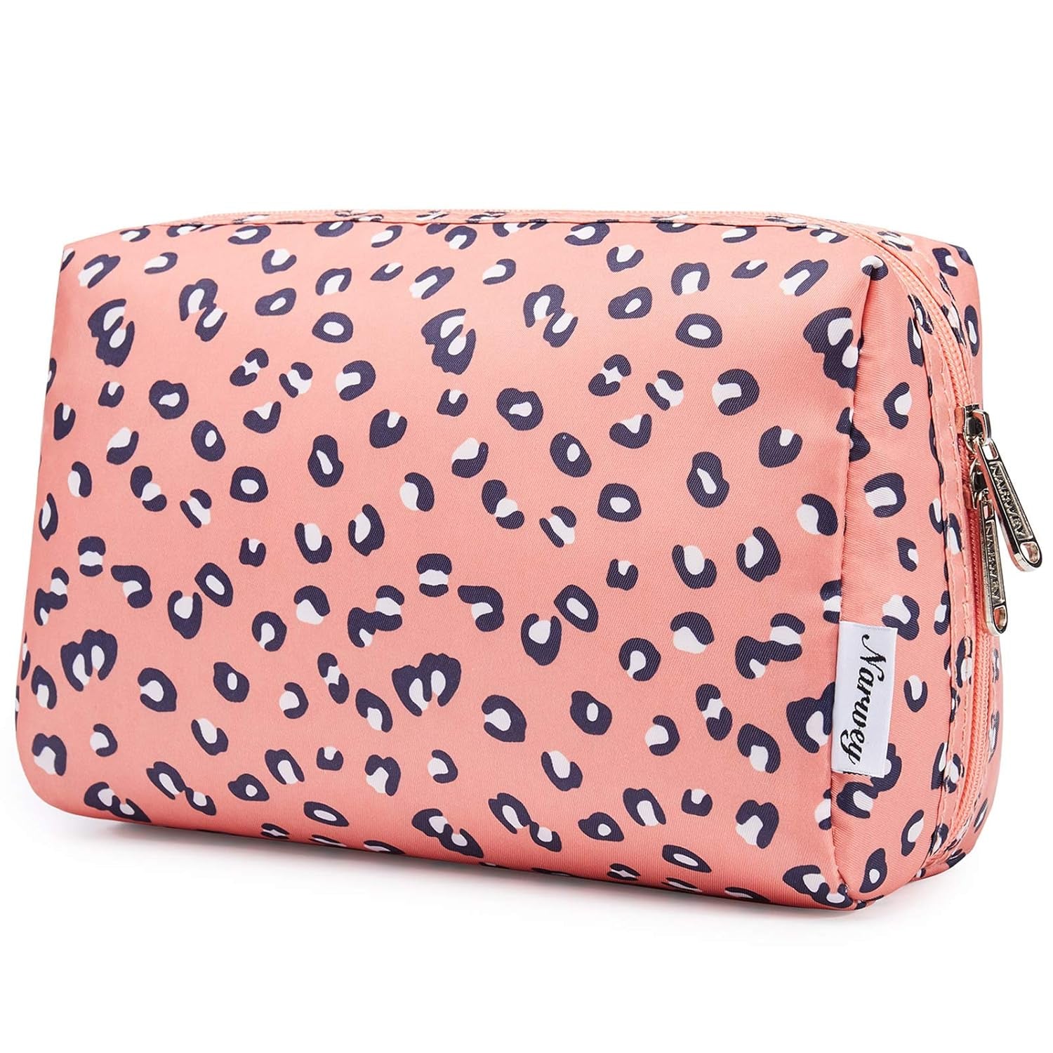 Checkered Makeup Bag Travel Cosmetic Bag Organizer Toiletry Bag Make up Bags with Compartments for Women Girls (Large, Light Checkerboard)