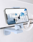Airplane Travel Essentials Phone Holder, Universal Handsfree Phone Mount for Flying with 360 Degree Rotation, Accessory for Airplane, Travel Must Haves Phone Stand for Desk, Tray Table