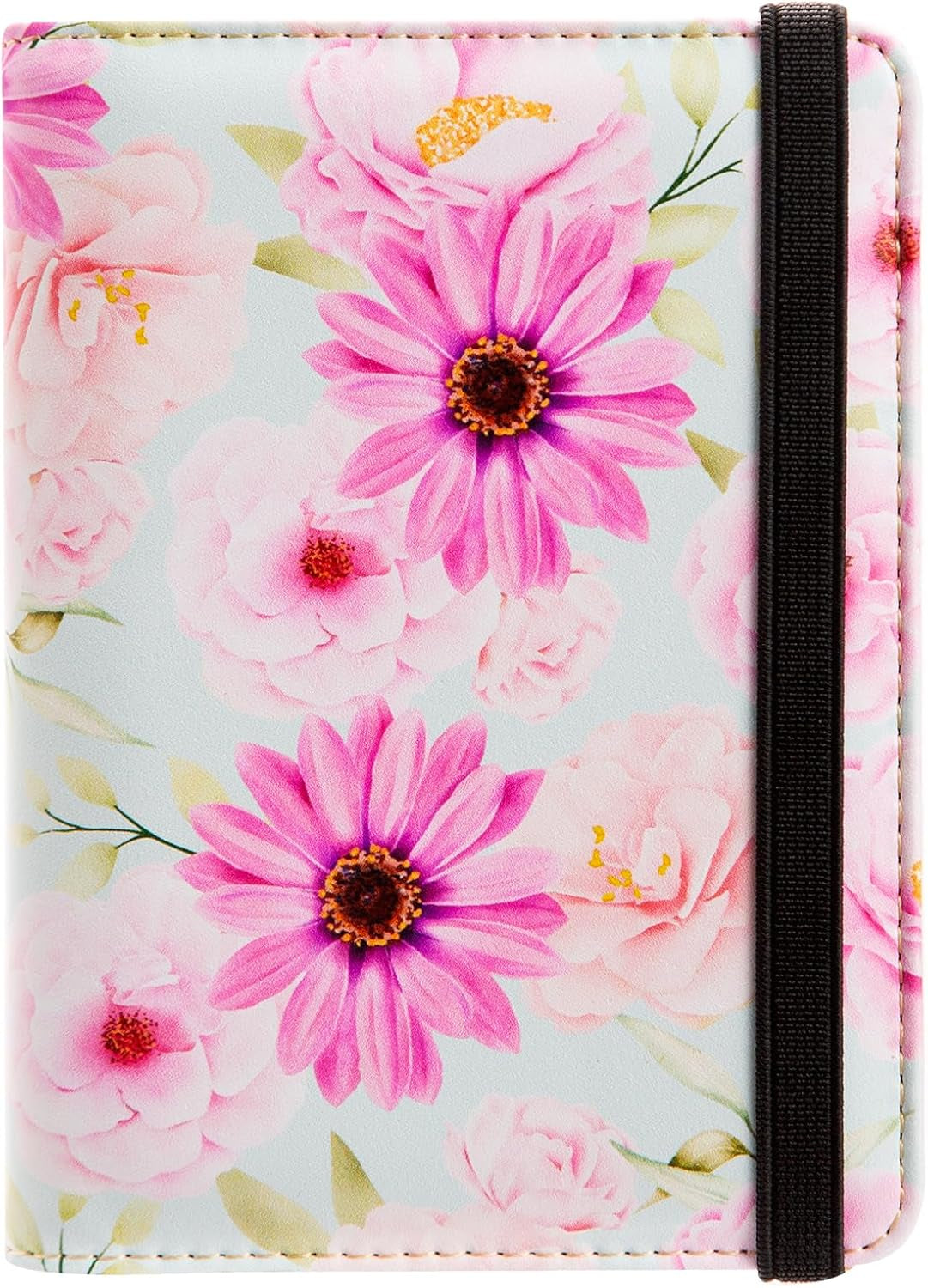 Airtag Passport Holder,Cute Travel Wallet RFID Blocking Anti-Lost Travel Essentials Family Passport Protector Case Credit Card Slots for Women(Eiffel Tower(With Airtag Holder))