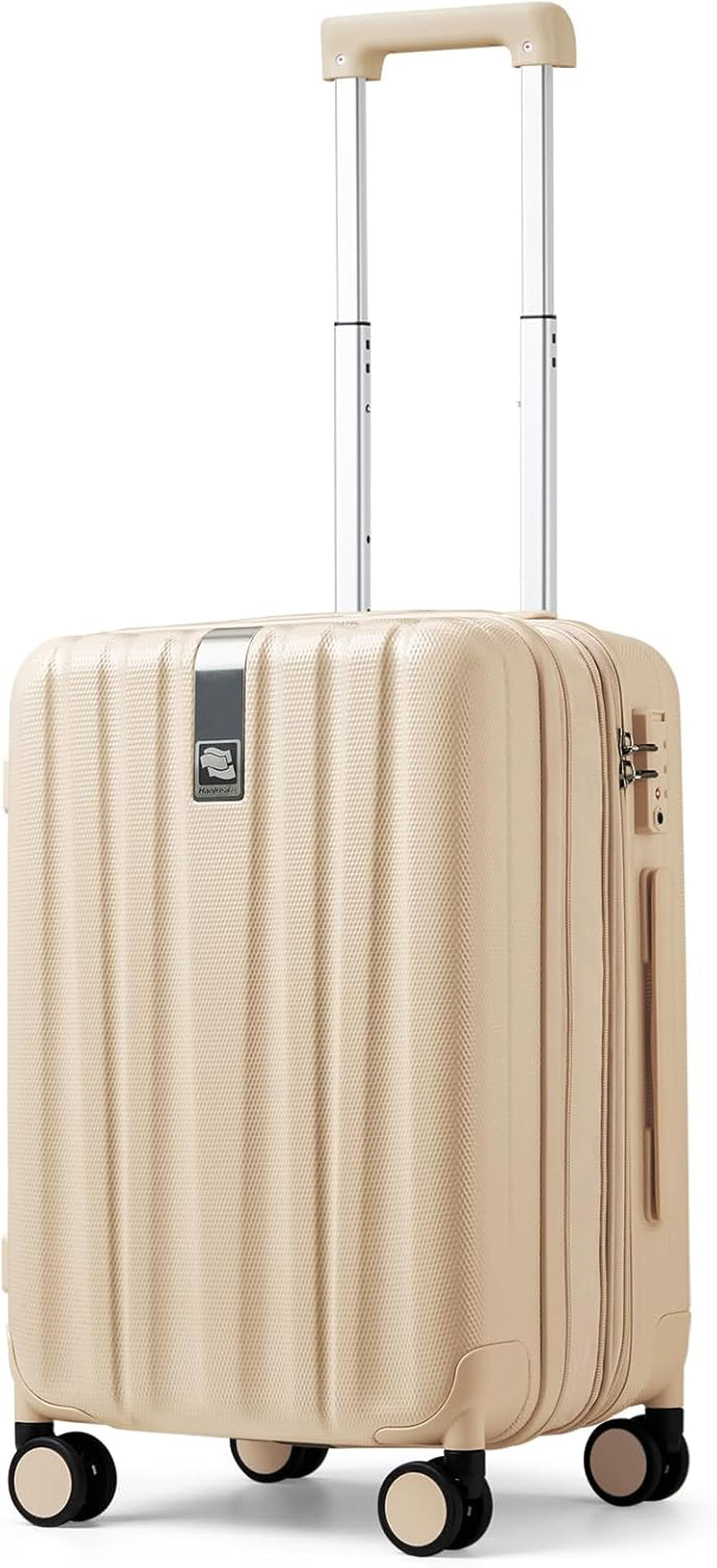 20 Inch Expandable Carry on Luggage 22X14X9 Airline Approved Lightweight PC Hard Shell Suitcases with Wheels Tsa Luggage Rolling Suitcase Travel Luggage Bag for Weekender(Cuba Sand Pink)