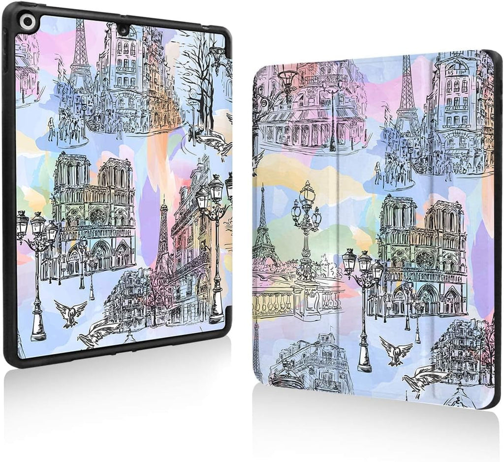 Case for Ipad 9Th/8Th/7Th Generation,Ipad 10.2 Inch Case Smart Folio Ipad 2021/2020/2019 Cover,Trifold Stand,Pencil Holder,Auto Sleep/Wake Up,Cute Aesthetic Designed,Romantic Paris
