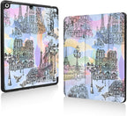 Case for Ipad 9Th/8Th/7Th Generation,Ipad 10.2 Inch Case Smart Folio Ipad 2021/2020/2019 Cover,Trifold Stand,Pencil Holder,Auto Sleep/Wake Up,Cute Aesthetic Designed,Romantic Paris