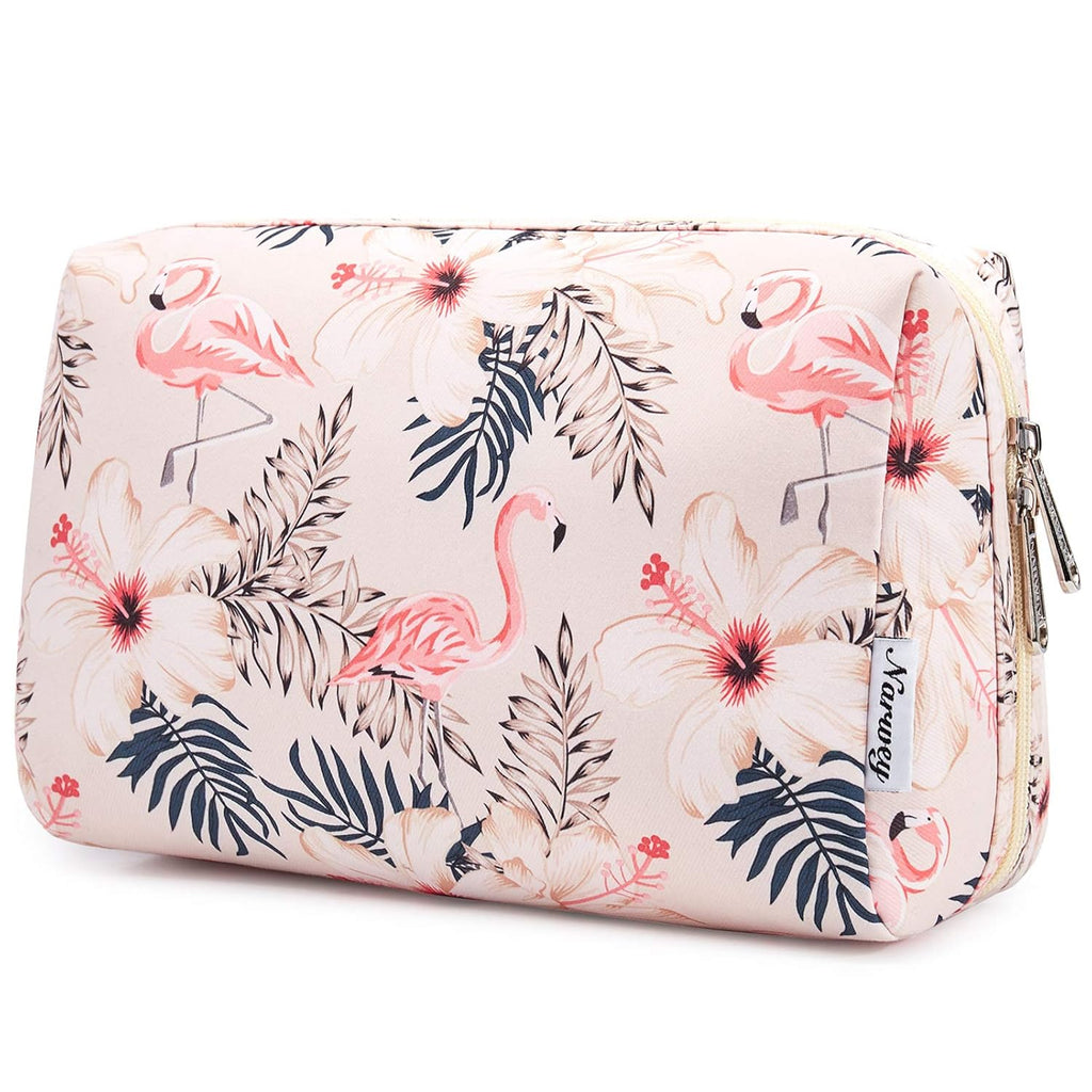Checkered Makeup Bag Travel Cosmetic Bag Organizer Toiletry Bag Make up Bags with Compartments for Women Girls (Large, Light Checkerboard)