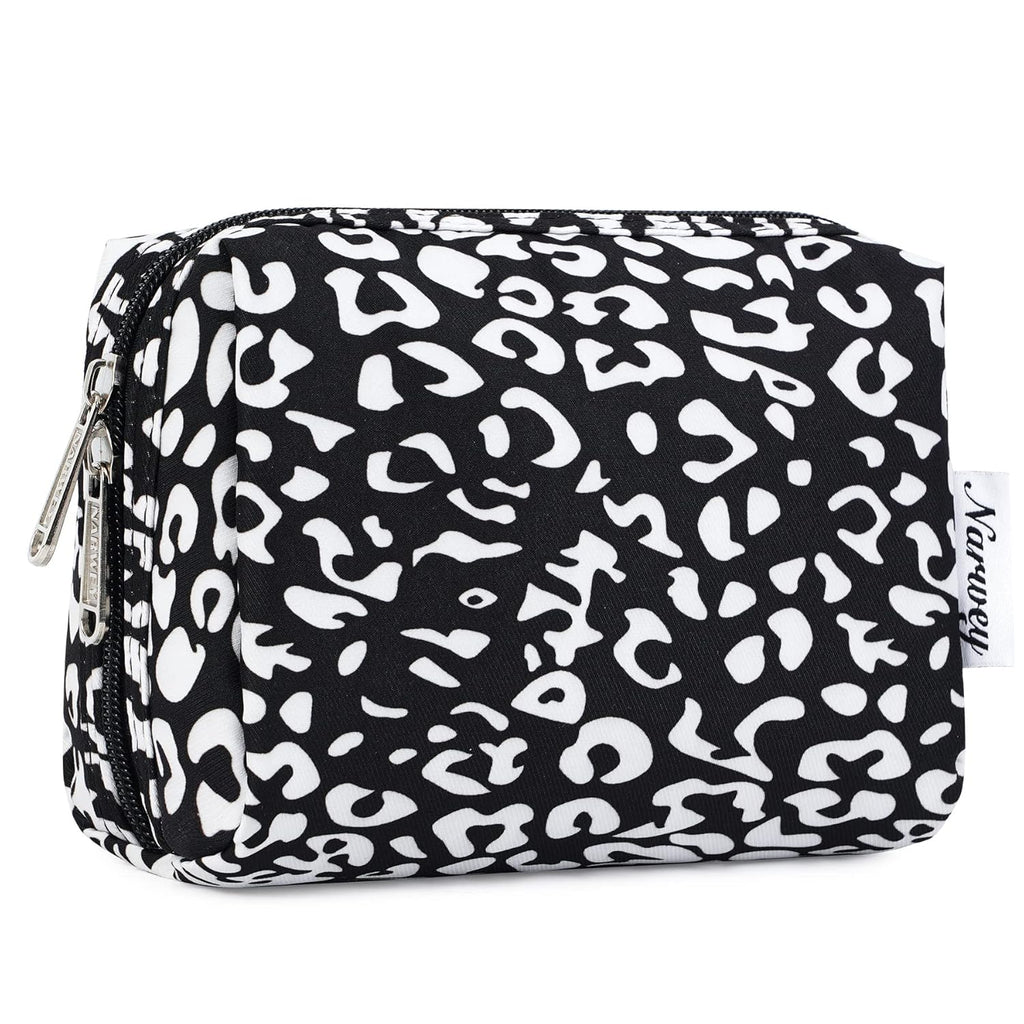 Checkered Makeup Bag Travel Cosmetic Bag Organizer Toiletry Bag Make up Bags with Compartments for Women Girls (Large, Light Checkerboard)