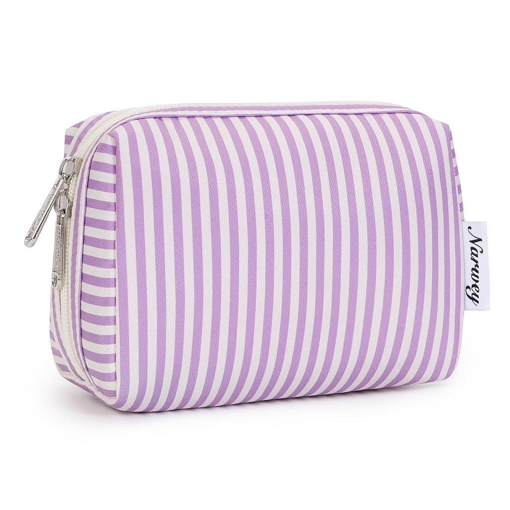 Checkered Makeup Bag Travel Cosmetic Bag Organizer Toiletry Bag Make up Bags with Compartments for Women Girls (Large, Light Checkerboard)