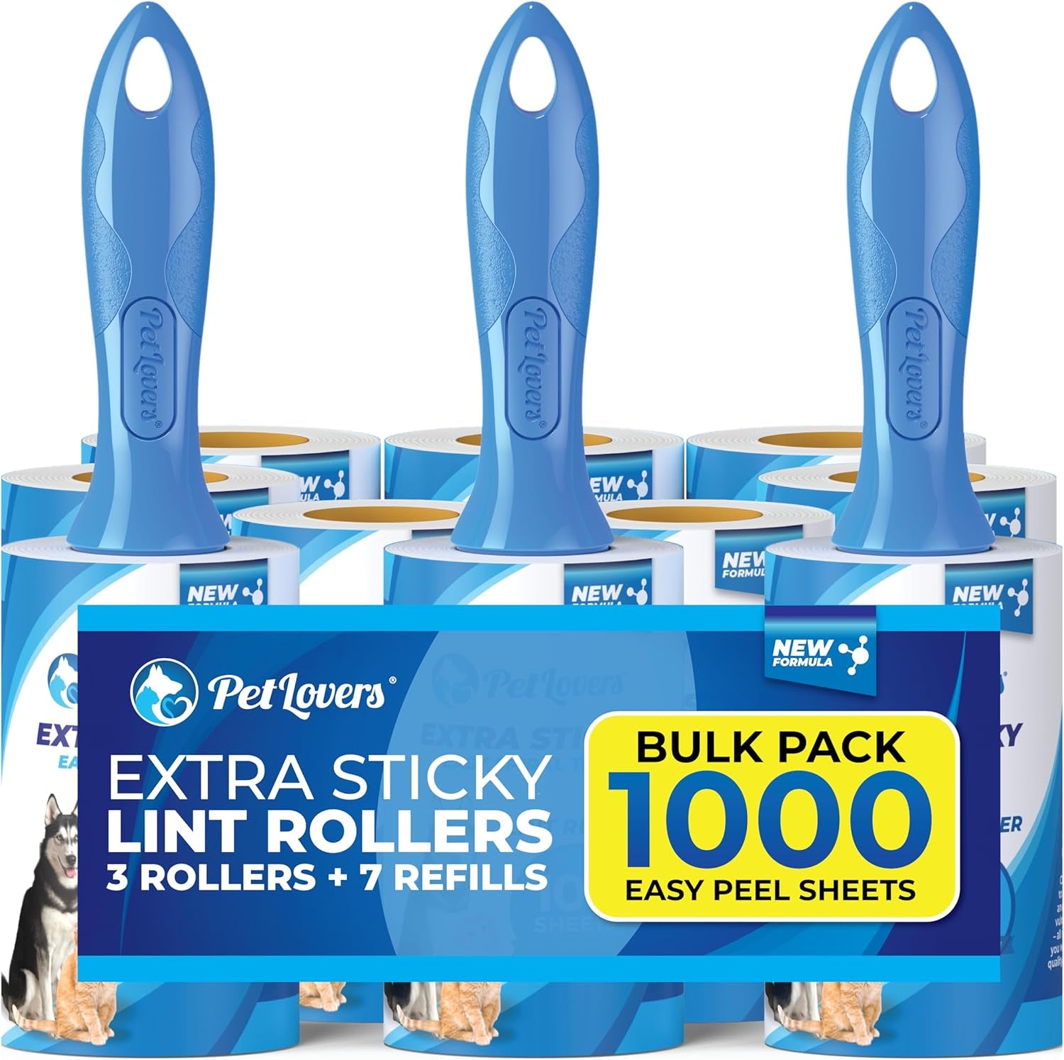 Mini Lint Roller Travel Size 50 Sheets – Compact Pet Hair Remover for Dog and Cat Fur. Lightweight Design Ideal for Clothes Furniture and Car. Perfect for Quick and Easy on the Go Cleaning