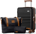 Luggage Sets 3 Piece Hardside Expandable Suitcase with Double Spinner Wheels Tsa Lock Green (20In/24In/28In)
