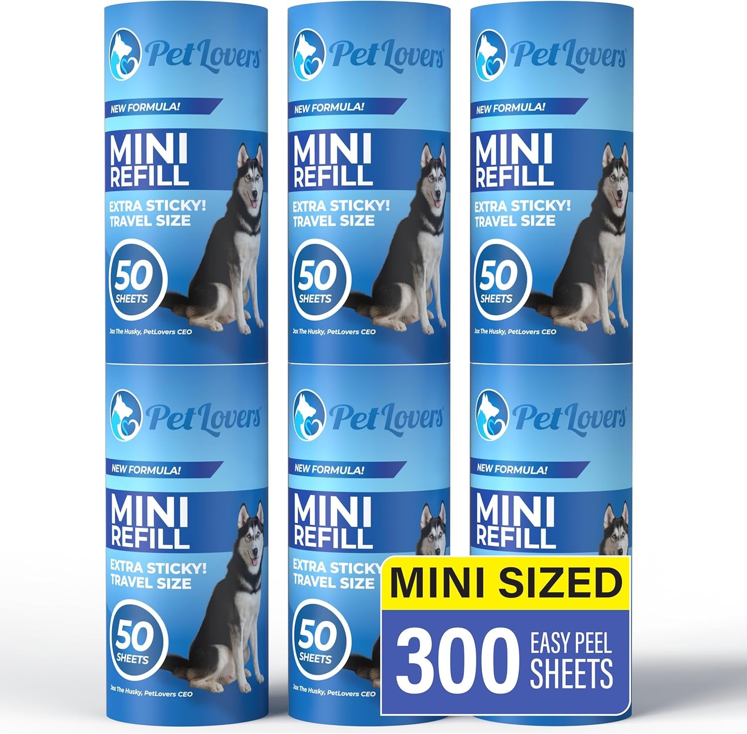Mini Lint Roller Travel Size 50 Sheets – Compact Pet Hair Remover for Dog and Cat Fur. Lightweight Design Ideal for Clothes Furniture and Car. Perfect for Quick and Easy on the Go Cleaning