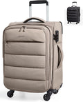 Underseat Carry on Luggage with Wheels, Soft Small Travel Luggage with PVC Wet/Dry Pockets, Lightweight Soft Personal Item Suitcase for Short Trip,Camer
