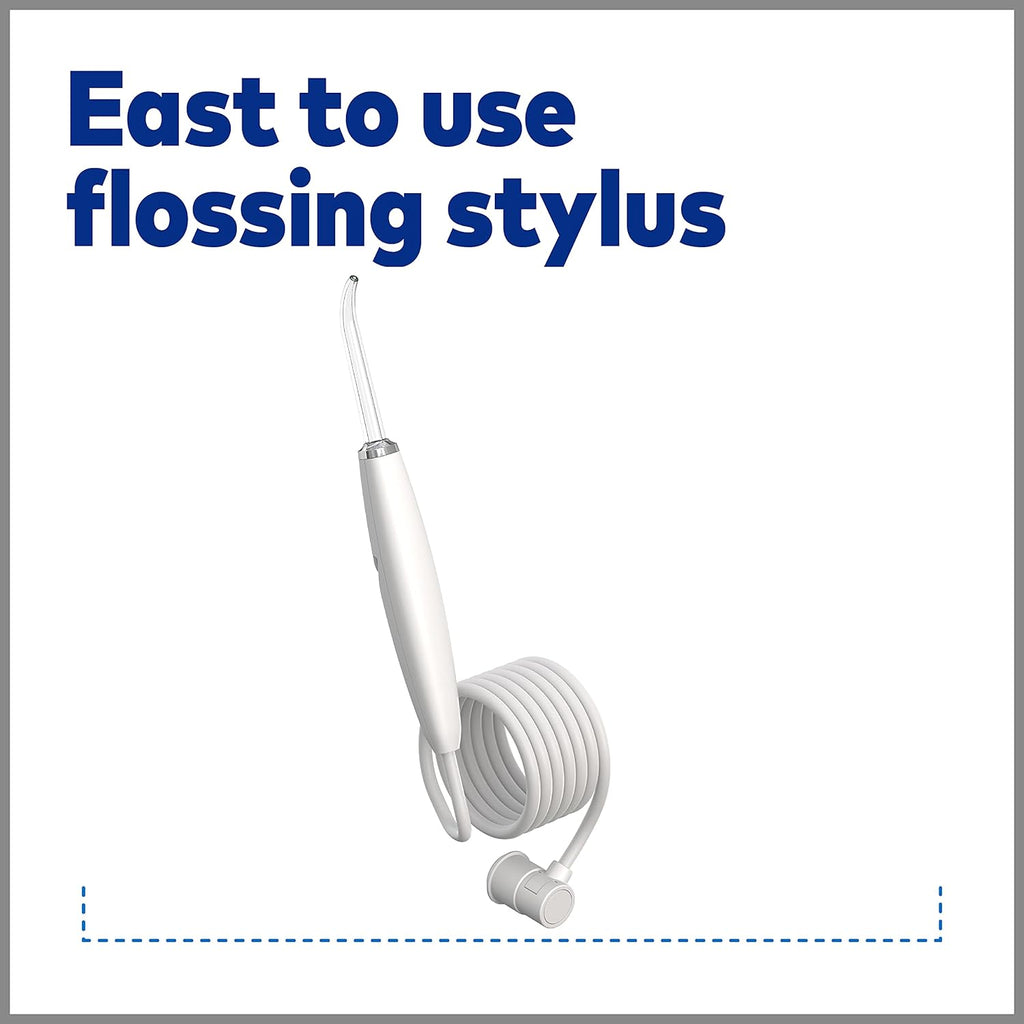 Sidekick Portable Water Flosser, Perfect for Travel & Home, ADA Accepted, White/Chrome WF-04