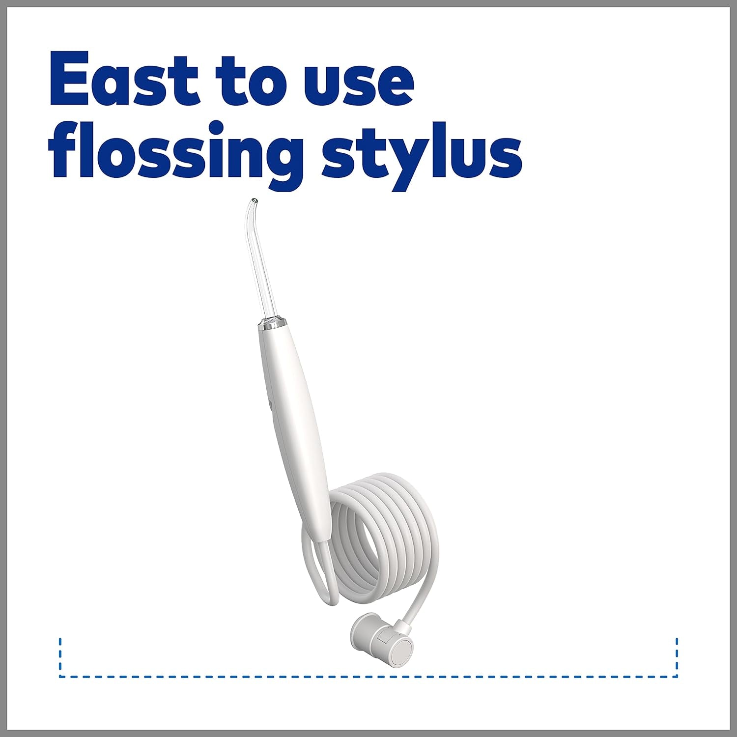 Sidekick Portable Water Flosser, Perfect for Travel & Home, ADA Accepted, White/Chrome WF-04