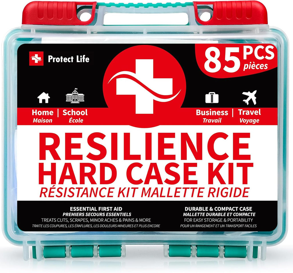 First Aid Kit for Home/Business, HSA/FSA Eligible Emergency Kit | Mini Travel First Aid Kit | Camping First Aid Kit Hiking | Small First Aid Kit for Car | Survival Medical Kit - 100Pcs