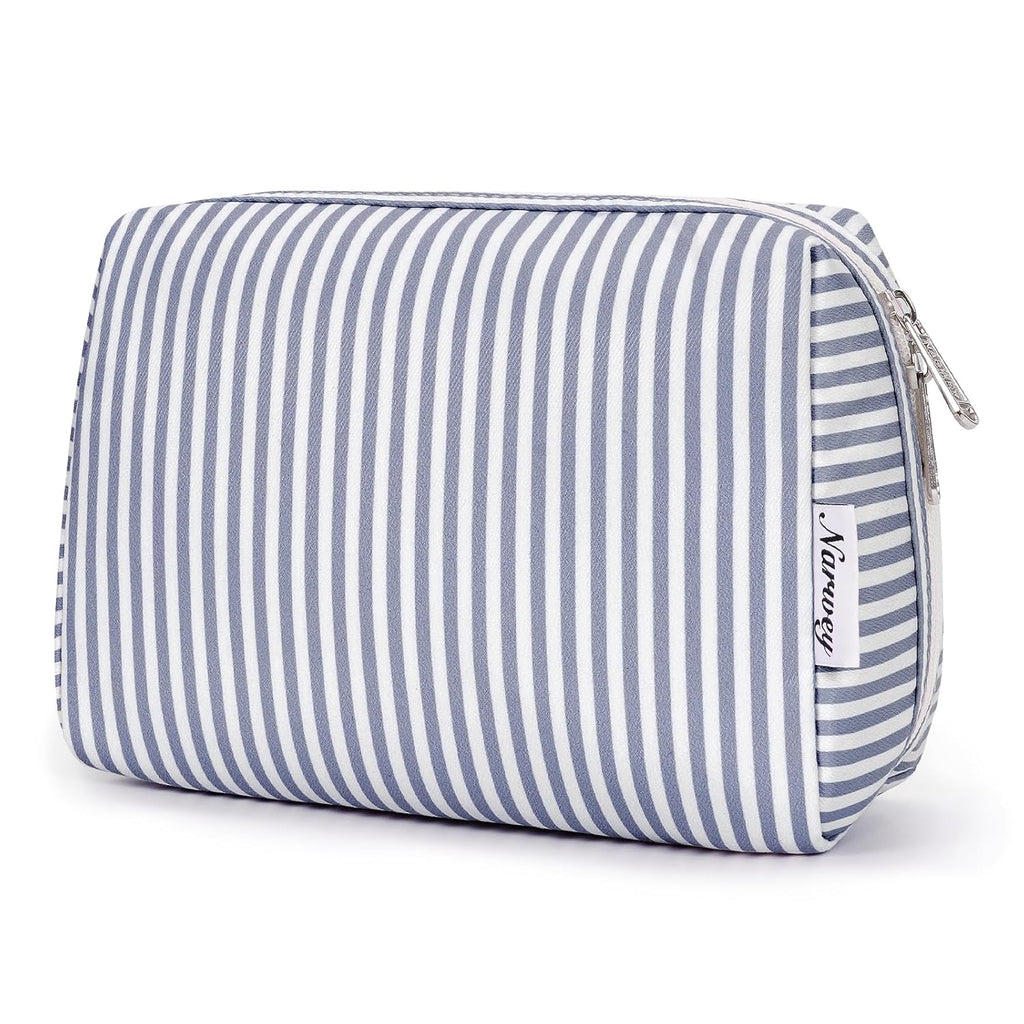 Checkered Makeup Bag Travel Cosmetic Bag Organizer Toiletry Bag Make up Bags with Compartments for Women Girls (Large, Light Checkerboard)