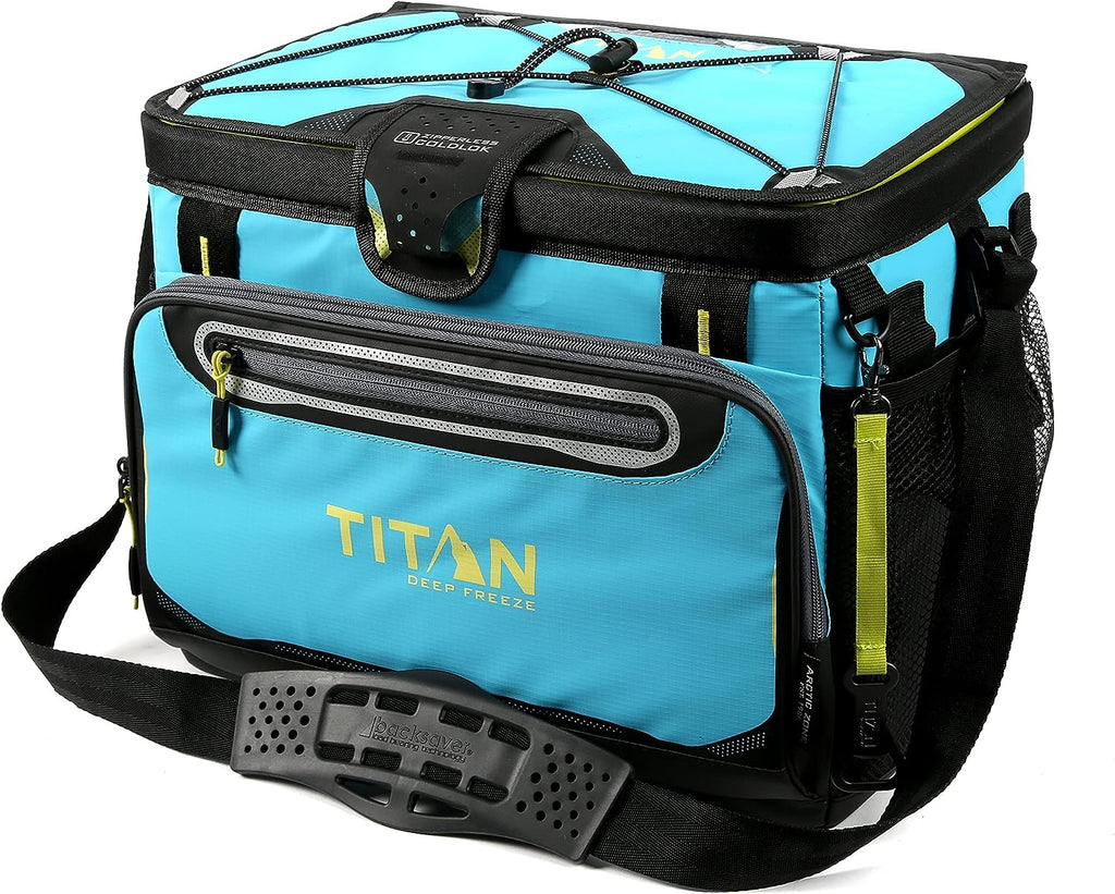 Titan Deep Freeze Cooler Zipperless Hardbody Cooler - Deep Freeze Insulation, Hardbody Liner, and Smartshelf