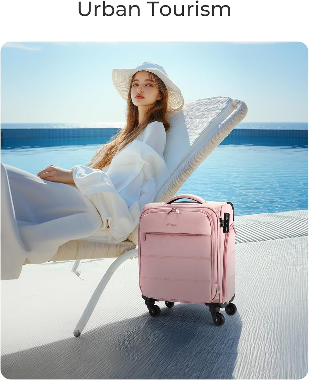 Underseat Carry on Luggage with Wheels, Soft Small Travel Luggage with PVC Wet/Dry Pockets, Lightweight Soft Personal Item Suitcase for Short Trip,Camer