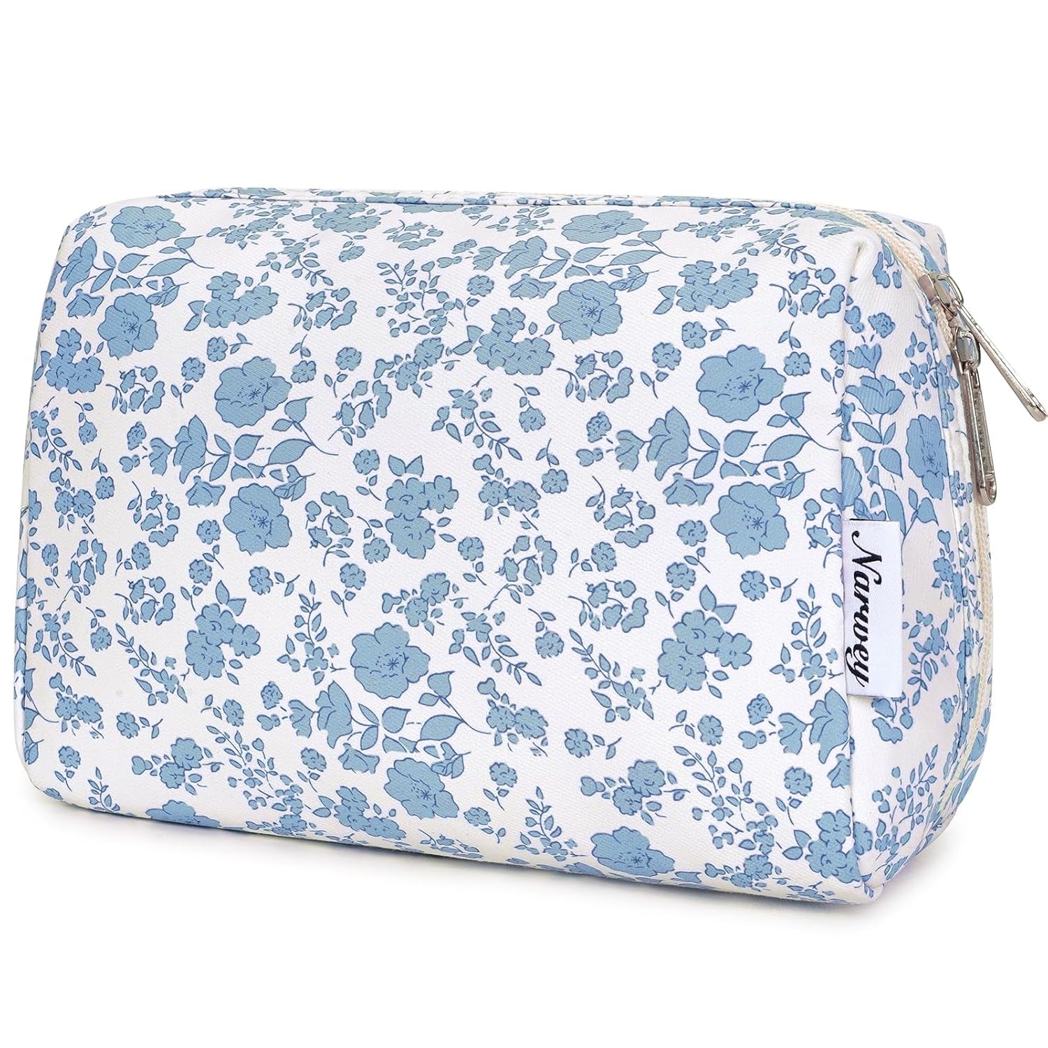 Checkered Makeup Bag Travel Cosmetic Bag Organizer Toiletry Bag Make up Bags with Compartments for Women Girls (Large, Light Checkerboard)