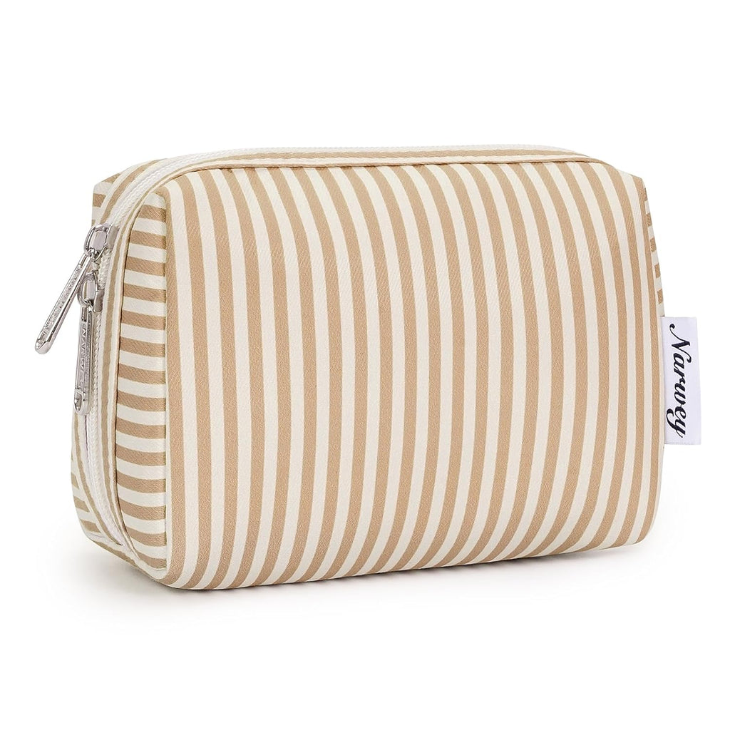Checkered Makeup Bag Travel Cosmetic Bag Organizer Toiletry Bag Make up Bags with Compartments for Women Girls (Large, Light Checkerboard)