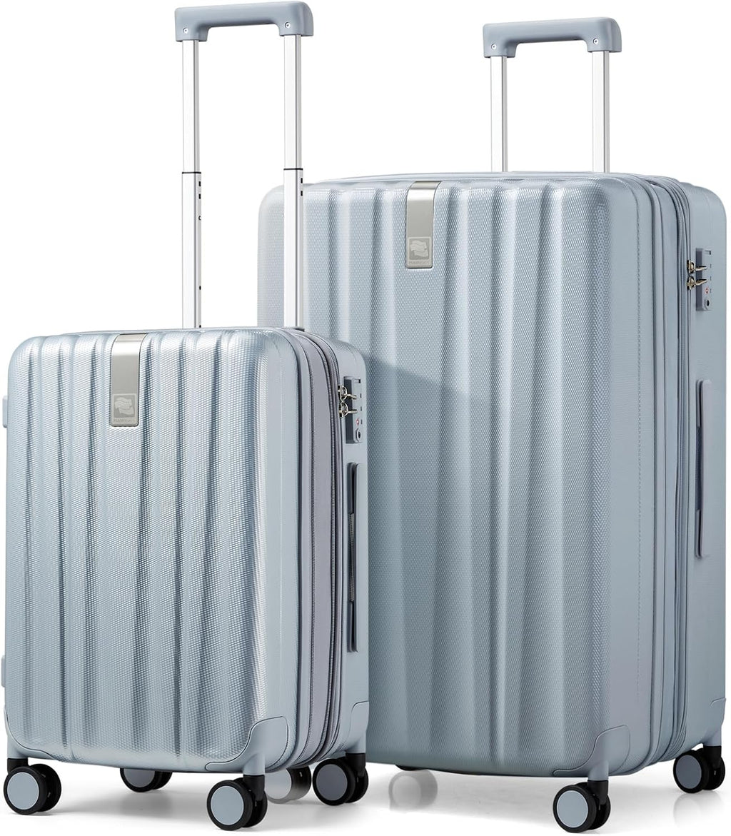 20 Inch Expandable Carry on Luggage 22X14X9 Airline Approved Lightweight PC Hard Shell Suitcases with Wheels Tsa Luggage Rolling Suitcase Travel Luggage Bag for Weekender(Cuba Sand Pink)