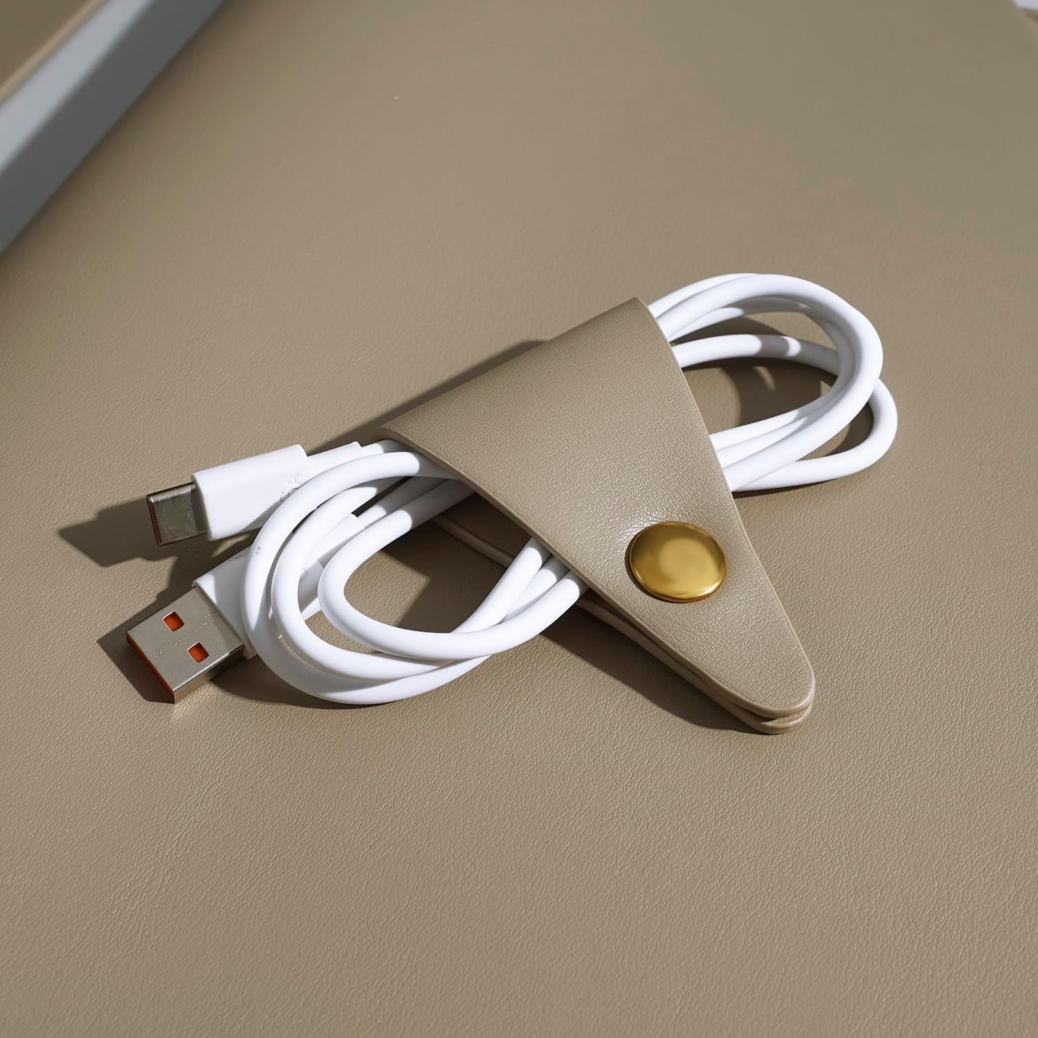 PU Leather Laptop Sleeve 16 Inch Compatible with New Macbook Pro 16 A2991 A2780, Macbook Pro 15, Surface Book 15, Dell XPS 15 with Small Pouch, Mouse Pad and Cord Organizer Color Khaki