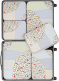 6 Set Packing Cubes for Travel, 3 Various Sizes(Large,Medium,Small), Luggage Organizer Bags for Travel Accessories Travel Essentials, Travel Cubes for Carry on Suitcases (Cream)