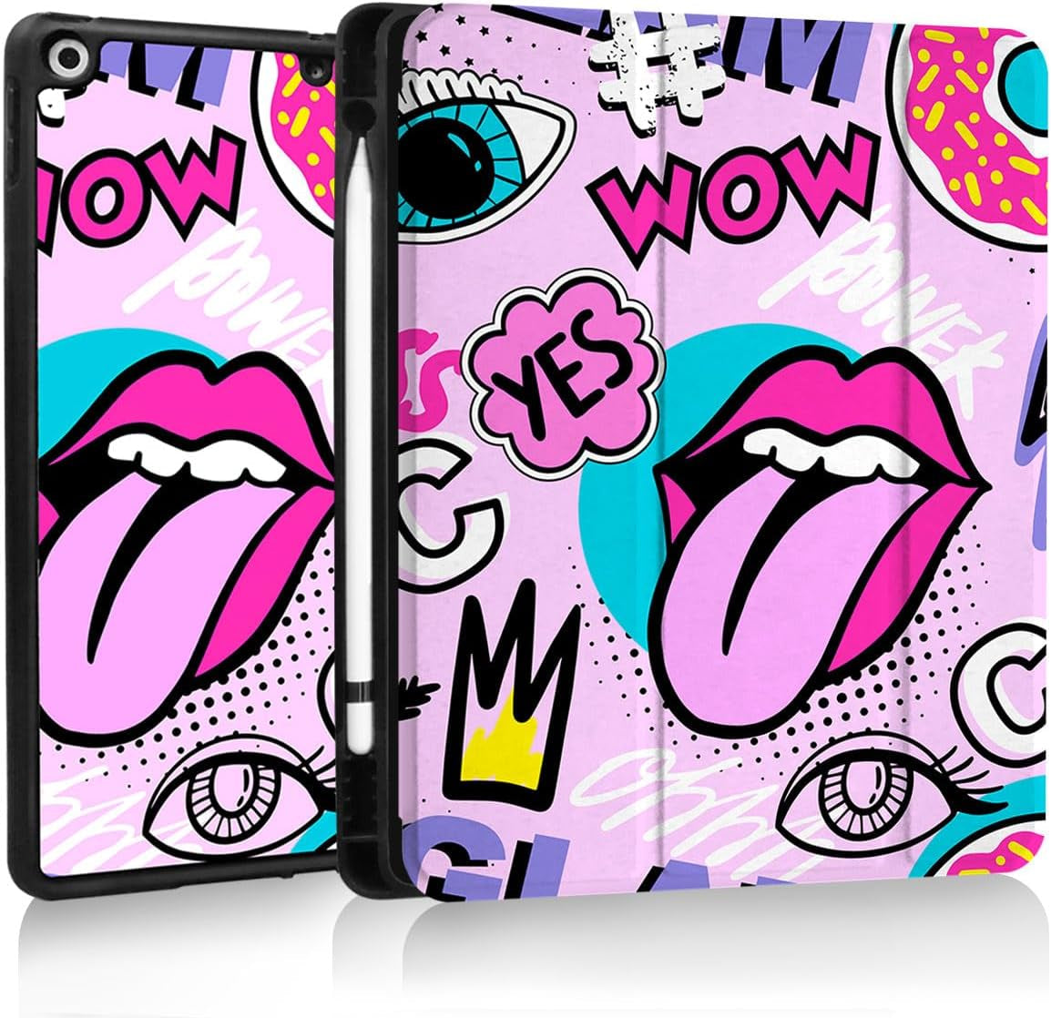 Case for Ipad 9Th/8Th/7Th Generation,Ipad 10.2 Inch Case Smart Folio Ipad 2021/2020/2019 Cover,Trifold Stand,Pencil Holder,Auto Sleep/Wake Up,Cute Aesthetic Designed,Romantic Paris