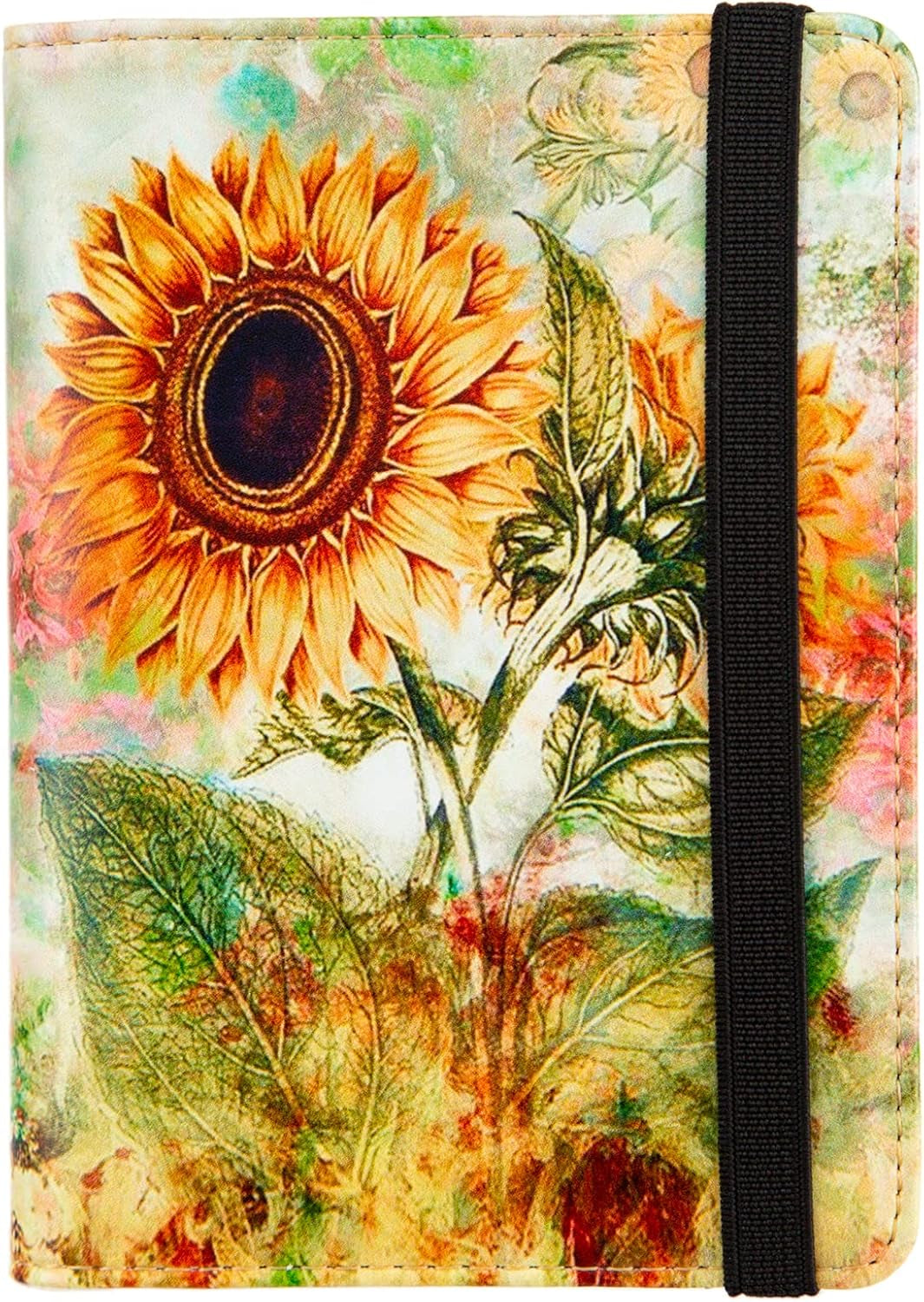 Airtag Passport Holder,Cute Travel Wallet RFID Blocking Anti-Lost Travel Essentials Family Passport Protector Case Credit Card Slots for Women(Eiffel Tower(With Airtag Holder))