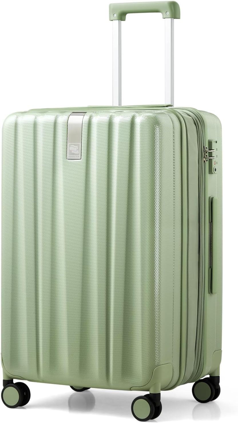 20 Inch Expandable Carry on Luggage 22X14X9 Airline Approved Lightweight PC Hard Shell Suitcases with Wheels Tsa Luggage Rolling Suitcase Travel Luggage Bag for Weekender(Cuba Sand Pink)