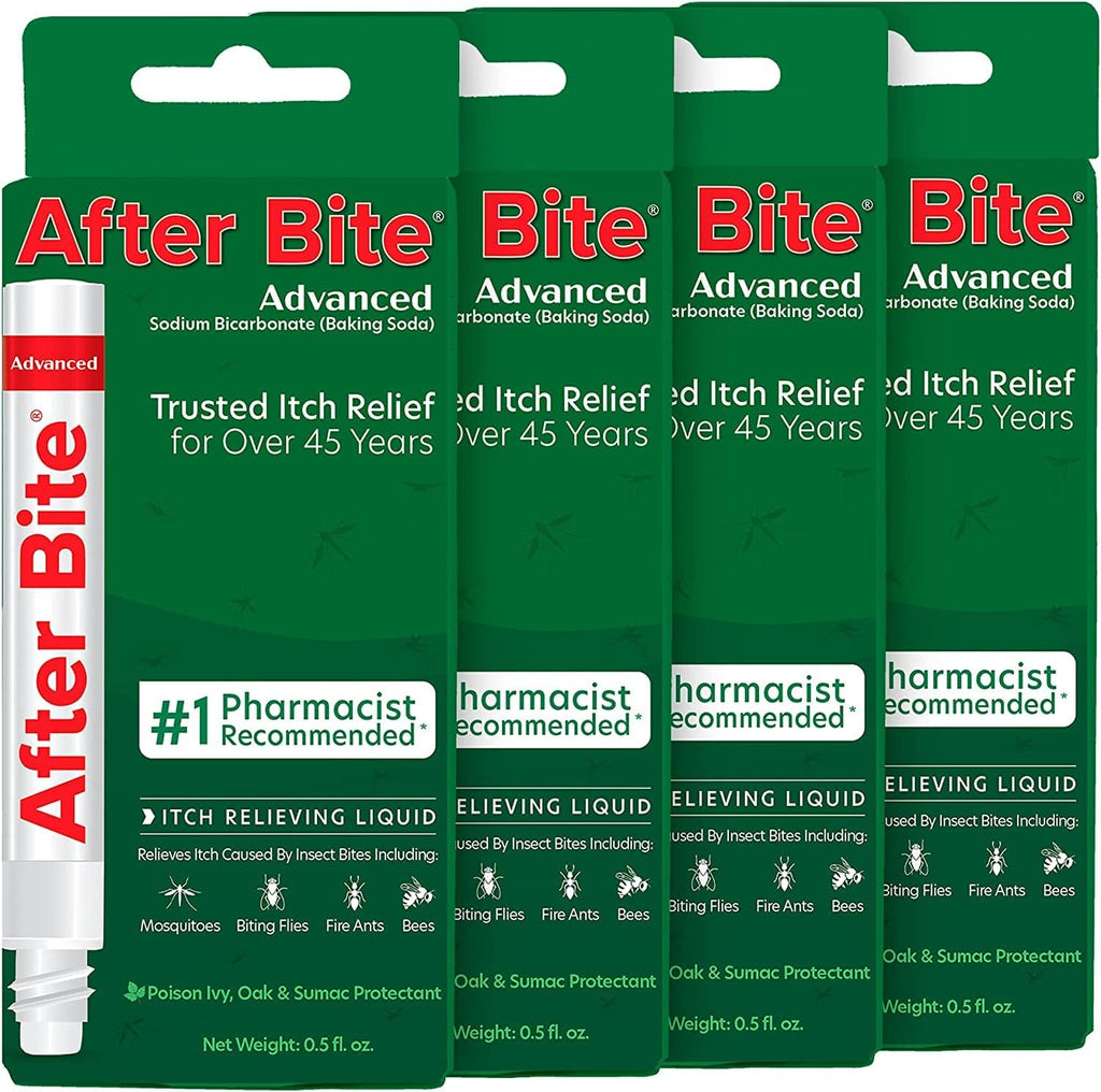 Advanced Formula - Itch Relief with Sodium Bicarbonate - Ideal for Mosquito & Fire Ant Bites, Bees & More - Portable Pen Applicator - 0.5 Oz (4 Pack)