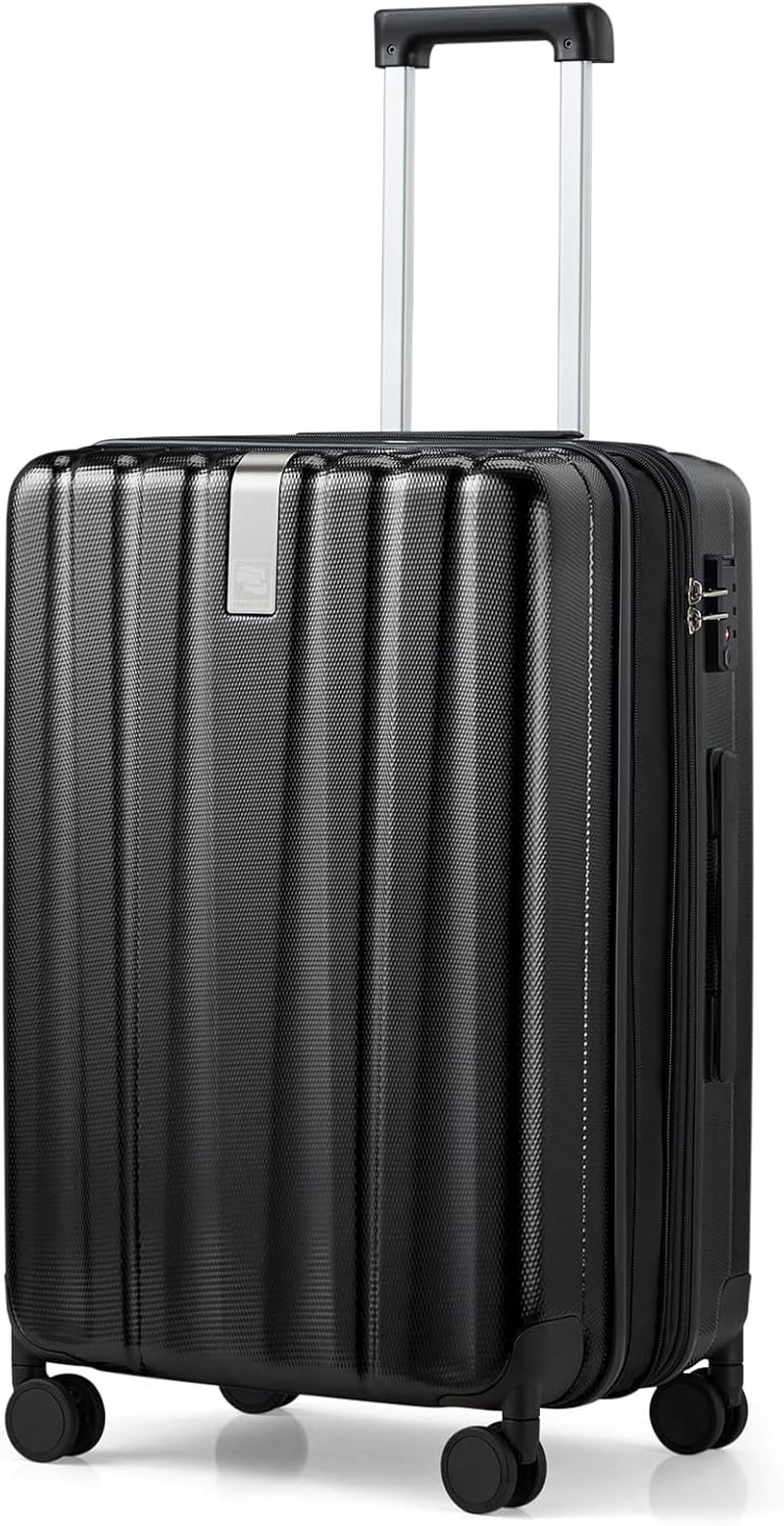 20 Inch Expandable Carry on Luggage 22X14X9 Airline Approved Lightweight PC Hard Shell Suitcases with Wheels Tsa Luggage Rolling Suitcase Travel Luggage Bag for Weekender(Cuba Sand Pink)