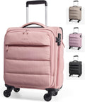 Underseat Carry on Luggage with Wheels, Soft Small Travel Luggage with PVC Wet/Dry Pockets, Lightweight Soft Personal Item Suitcase for Short Trip,Camer