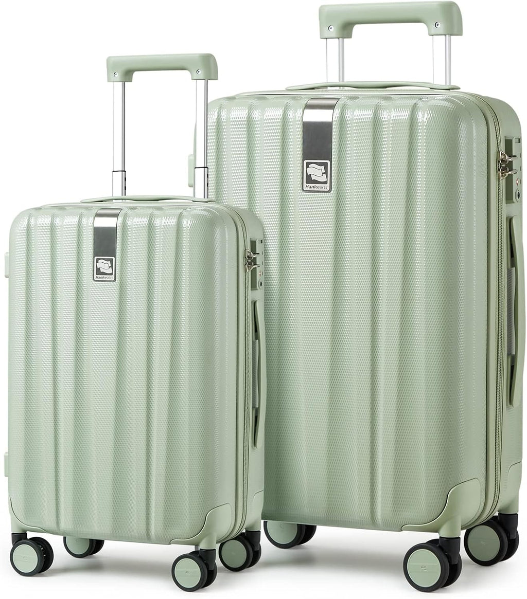 20 Inch Expandable Carry on Luggage 22X14X9 Airline Approved Lightweight PC Hard Shell Suitcases with Wheels Tsa Luggage Rolling Suitcase Travel Luggage Bag for Weekender(Cuba Sand Pink)