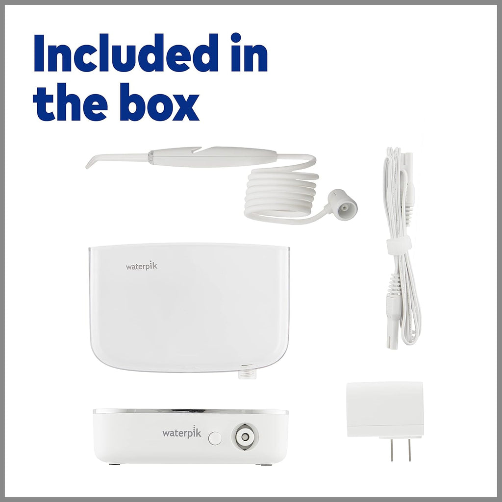 Sidekick Portable Water Flosser, Perfect for Travel & Home, ADA Accepted, White/Chrome WF-04