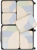 6 Set Packing Cubes for Travel, 3 Various Sizes(Large,Medium,Small), Luggage Organizer Bags for Travel Accessories Travel Essentials, Travel Cubes for Carry on Suitcases (Cream)