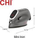 Mini Steam Iron for Clothes, Sewing, Crafting and Travel with Titanium Infused Ceramic Soleplate, 1000 Watts, XL 10’ Cord, 3-Way Auto Shutoff, Portable, Vacation Essentials, Black (13120)