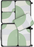 6 Set Packing Cubes for Travel, 3 Various Sizes(Large,Medium,Small), Luggage Organizer Bags for Travel Accessories Travel Essentials, Travel Cubes for Carry on Suitcases (Cream)