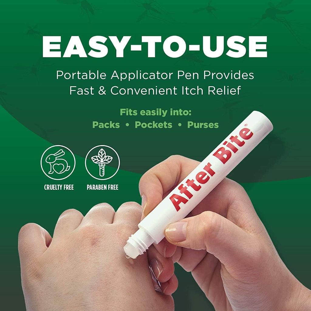 Advanced Formula - Itch Relief with Sodium Bicarbonate - Ideal for Mosquito & Fire Ant Bites, Bees & More - Portable Pen Applicator - 0.5 Oz (4 Pack)