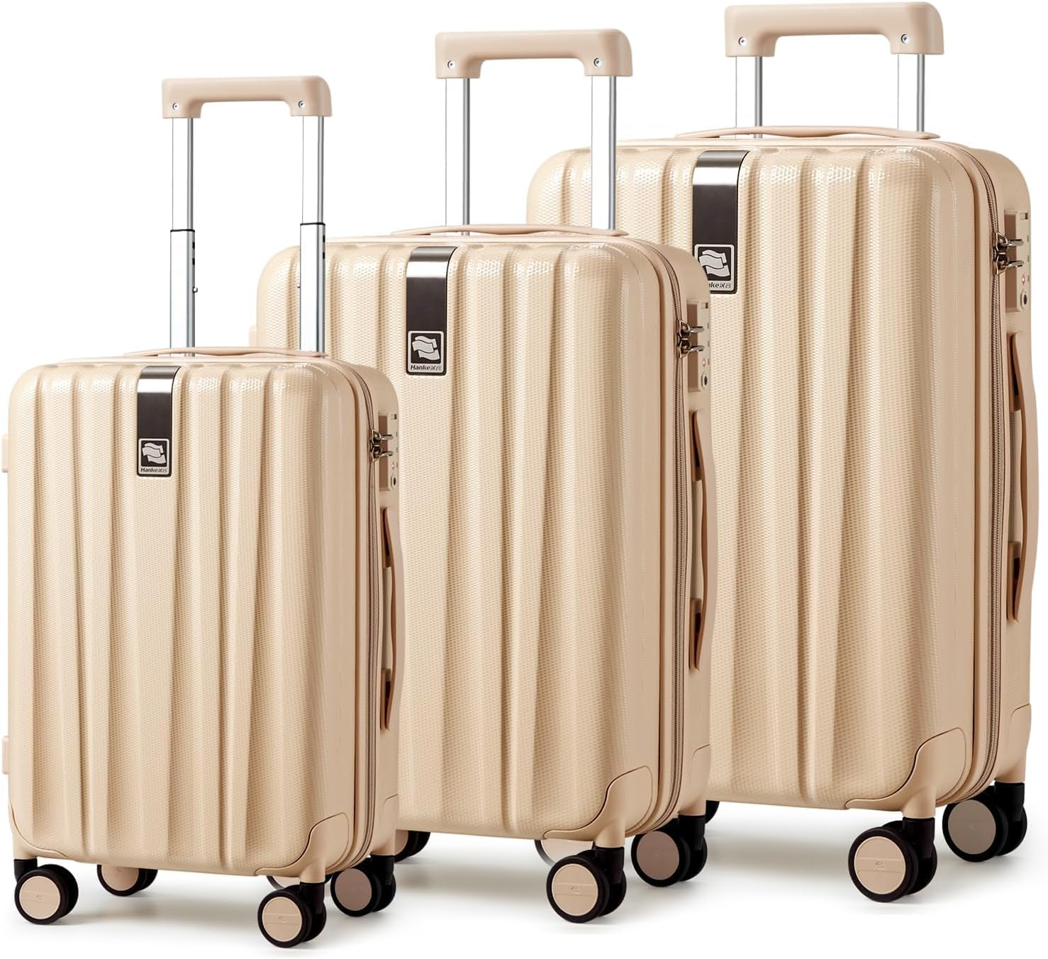 20 Inch Expandable Carry on Luggage 22X14X9 Airline Approved Lightweight PC Hard Shell Suitcases with Wheels Tsa Luggage Rolling Suitcase Travel Luggage Bag for Weekender(Cuba Sand Pink)