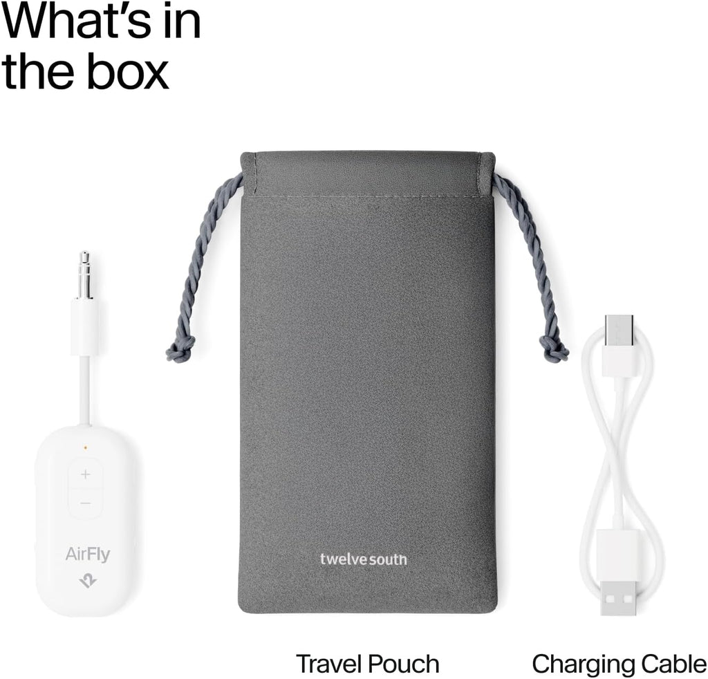 Airfly Pro 2 – Bluetooth Adapter for Airplane, Pair 2 Airpods or Wireless Headphones – 3.5Mm AUX Bluetooth Transmitter and Receiver for Cars, Boats, Treadmills, Tvs & More – Airplane Travel Essentials