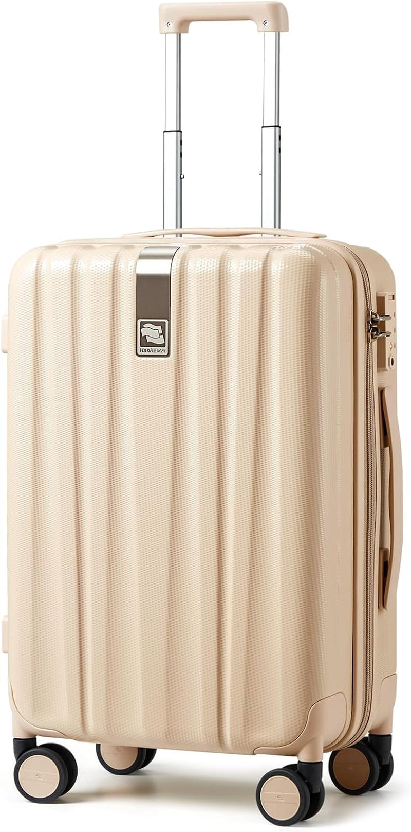 20 Inch Expandable Carry on Luggage 22X14X9 Airline Approved Lightweight PC Hard Shell Suitcases with Wheels Tsa Luggage Rolling Suitcase Travel Luggage Bag for Weekender(Cuba Sand Pink)