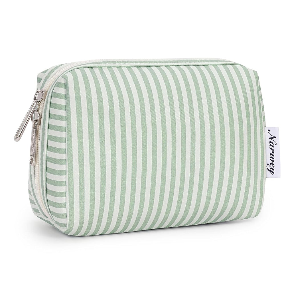 Checkered Makeup Bag Travel Cosmetic Bag Organizer Toiletry Bag Make up Bags with Compartments for Women Girls (Large, Light Checkerboard)