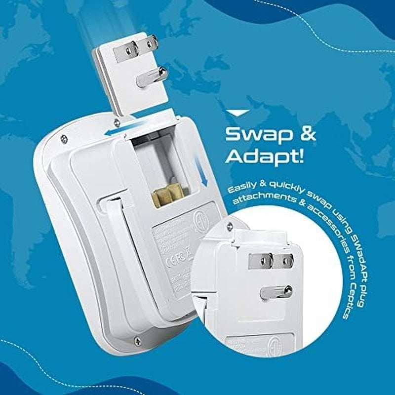 Universal Travel Adapter Kit – 2 USA Sockets, 1X USB-A & C, 1X PD 35W Type C Port and Cable, Surge Protected, Plugs for EU, UK, China, AU, Japan - Use with Laptop, Phones, Cameras - ETL Tested